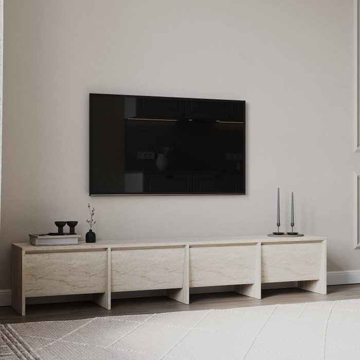 Hanah Home Mueble TV Laris 180 Travertino 180 cm